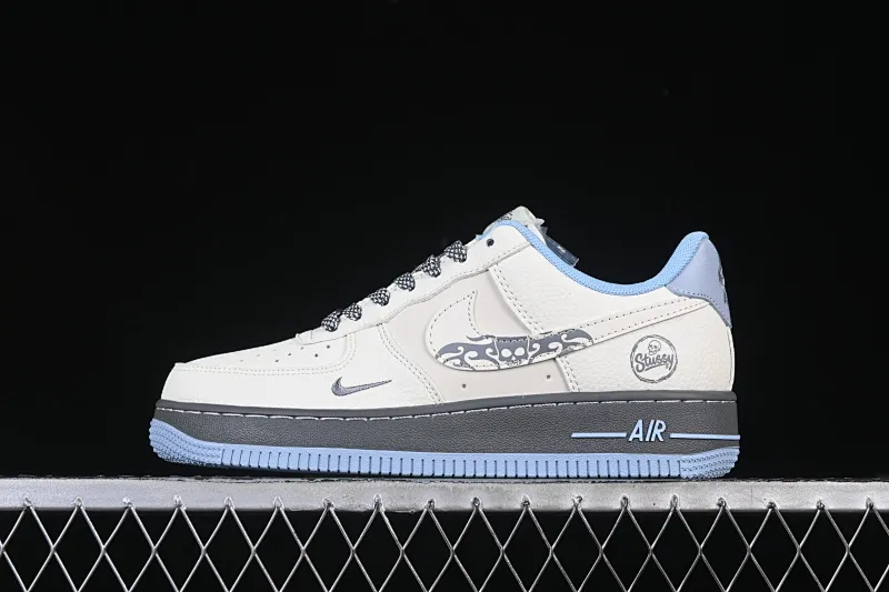 All categories Nk Air Force 1 Air Force series Nk Air Force 1 Low Air Force low-top Nike Air Force 1'07 Low Stusi co-branded skull beige gray blue Air Force 1 low-top casual sneakers QW5606-267